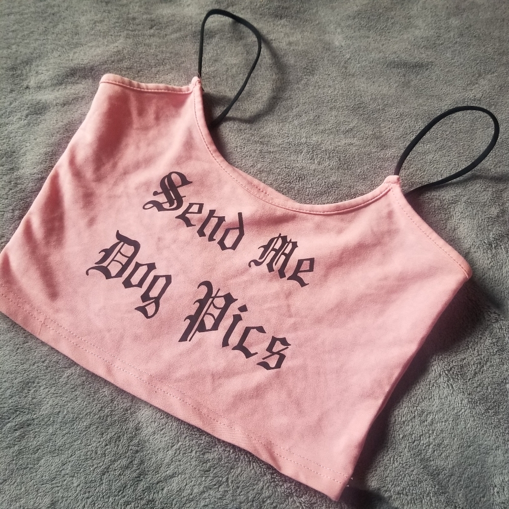 Send Dog Pic quote tank top